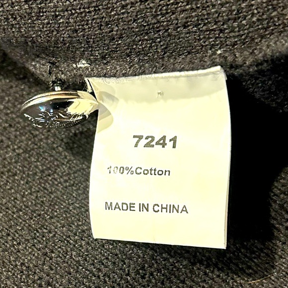 Pretty Garden heavy all cotton black sweater/jacket.  NWOT - Picture 6 of 8